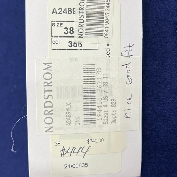 Harris Wharf London Womens Coat US 4 NWT $740 Double Breasted Blue Solid Jacket - Picture 4 of 8